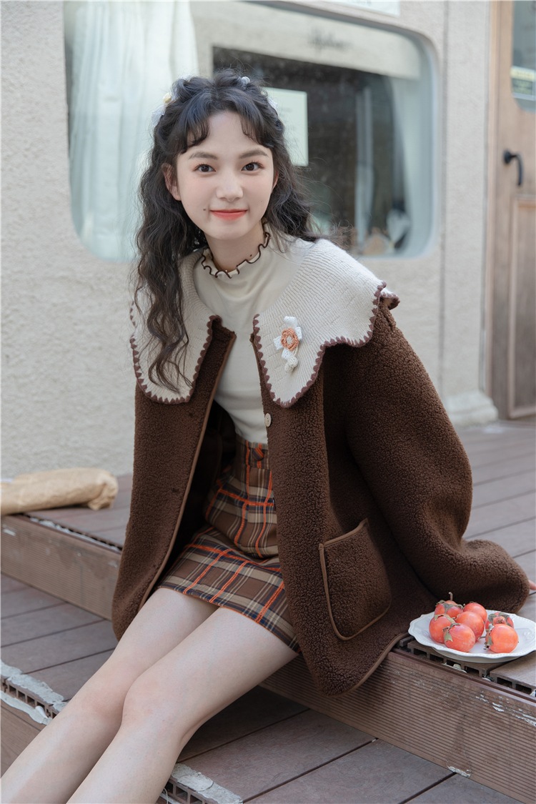 アウター レディース 2色 コート ショート丈 S M L 韓国 長袖 ボア かわいい 大人可愛い カジュアル フェミニン おしゃれ ナチュラル こなれ感 ラブリー キュート ガーリー 個性的 レトロ