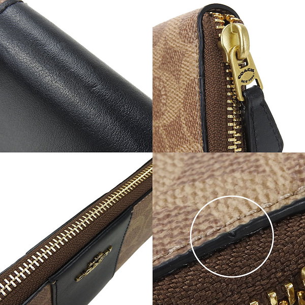 Qoo10] Coach 中古 コーチ ラウンドファスナー 長財布