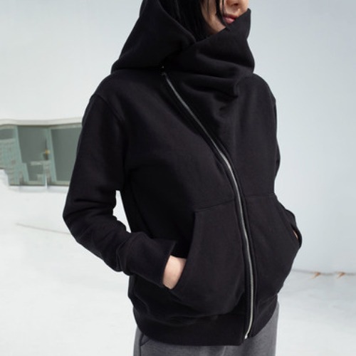 パーカー レディース 春秋コーデ 黒 フォーマル 結婚式 きれいめ 40代30代20代insBF風 フード付 A1627