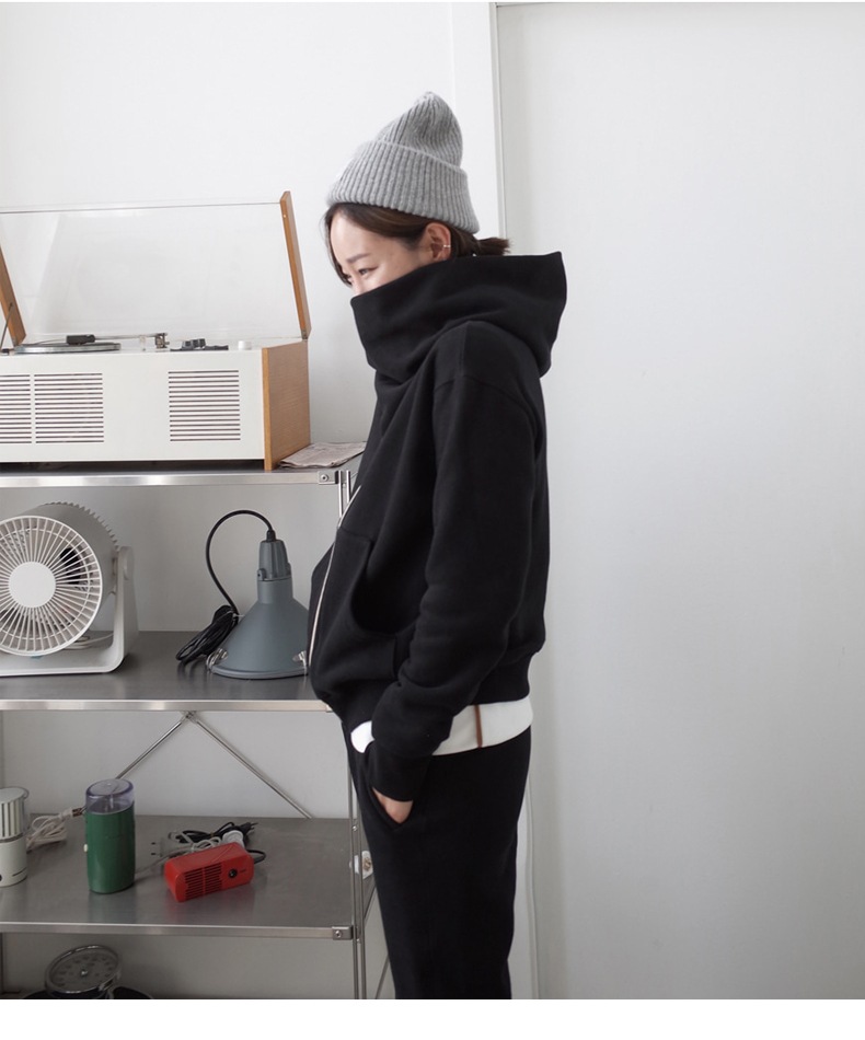 パーカー レディース 春秋コーデ 黒 フォーマル 結婚式 きれいめ 40代30代20代insBF風 フード付 A1627