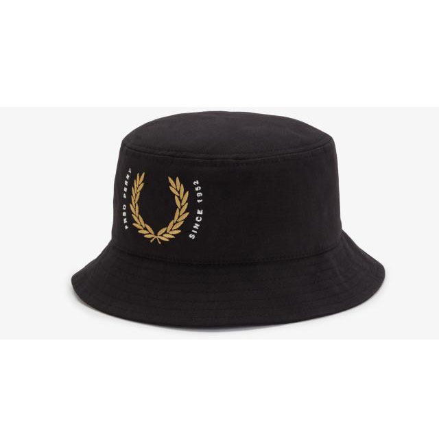 フレッドペリー メンズ レディース 帽子 ローレルリース キャンバス バケットハット バケハ カジュアル ぼうし HW4633 102 ブラック 黒 アパレル 小物