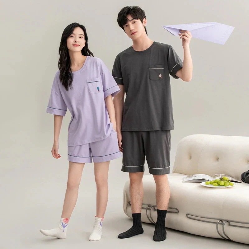 【2枚300 OFF】カップル ルームウェア セットアップ 夏 おしゃれ新作 パジャマ レディース 半袖 パジャマメンズ 快適 お肌に優しい 部屋着 シンプル 無地 ペアルック 二点セット 【2枚300 OFF】カップル ルームウェア セットアップ 夏 おしゃれ新作 パジャマ レディース 半袖 パジャマメンズ 快適 お肌に優しい 部屋着 シンプル 無地 ペアルック 二点セット