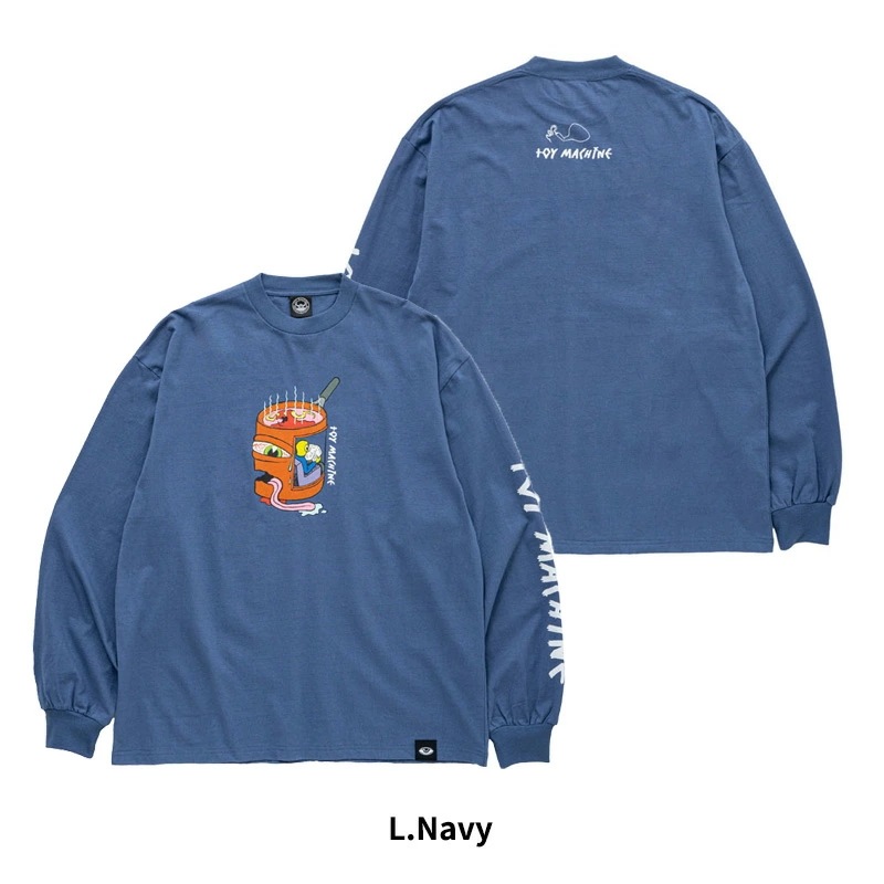 トイマシーン メンズ プリント 長袖Tシャツ ロンT TOY MACHINE トップス ロングTシャツ tmpflt10 トイマシーン メンズ プリント 長袖Tシャツ ロンT TOY MACHINE トップス ロングTシャツ tmpflt10