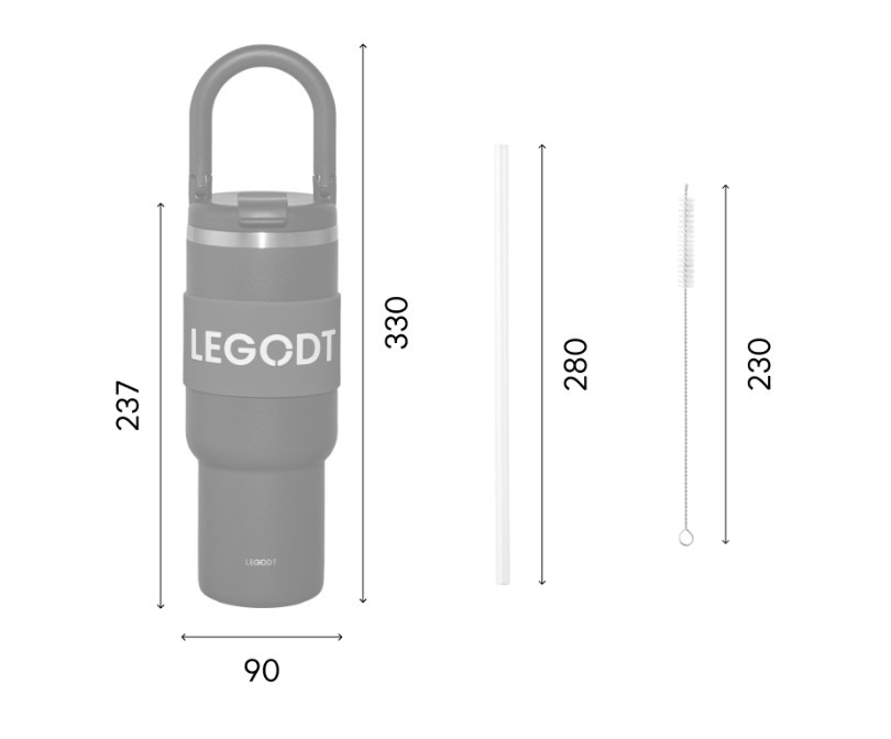 LOOP TUMBLER MULTI 1000ML 【ストローキャップ2P付き】韓国人気 大容量 タンブラー 保温 ハンドル付き 持ちやすい 滑り止め付 ステンレス プレゼント運動 水筒