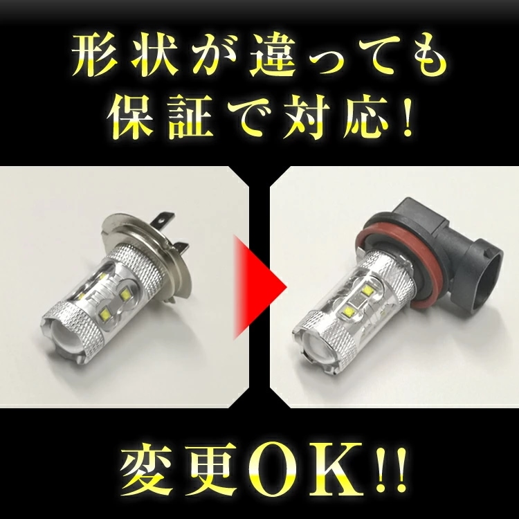 【2個セット】 デイズ ルークス 21系 LED フォグランプ FOG ホワイト 白 フォグライト フォグ灯 フォグ球 後期