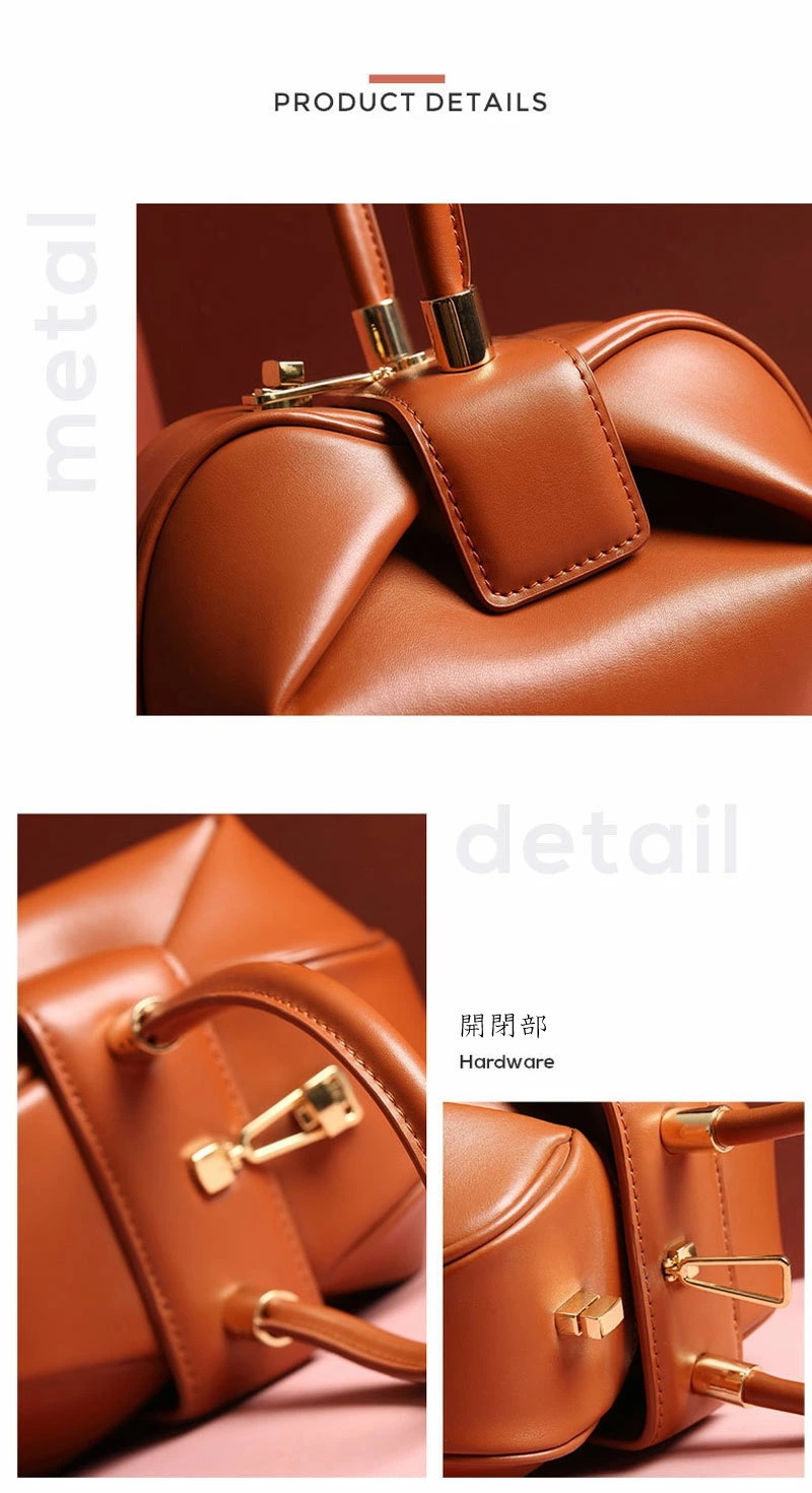 上質本革 ／ 【レビュー特典】 バッグ ハンドバッグ レディース ワンハンドル 丸い 女性 本革 牛革 レザー 革 ハンドバック レトロ 個性的 トレンド ファッション マチあり 丈夫 入園 入学