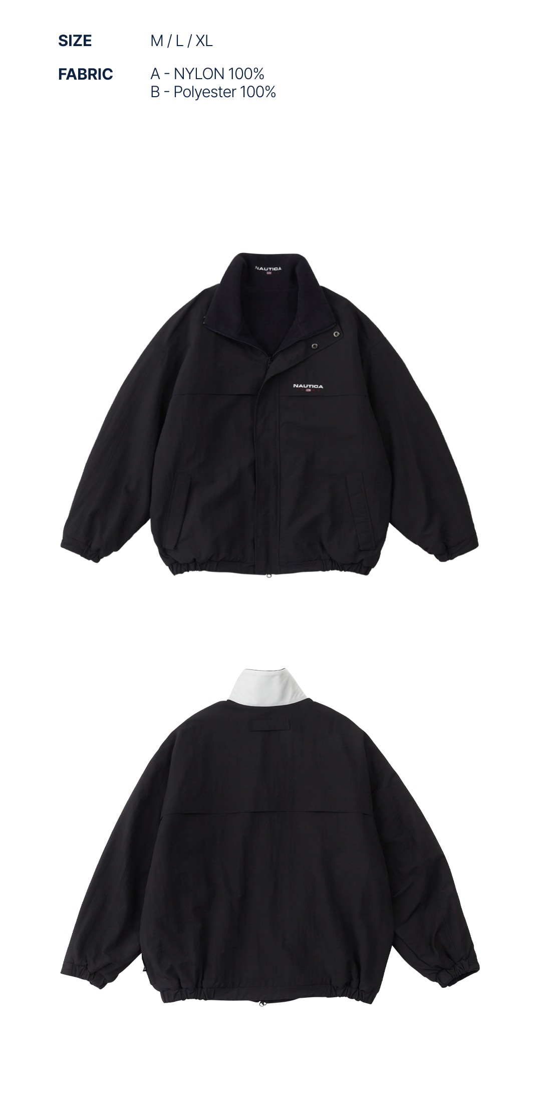 【NAUTICA】 83 FLAG YACHT RVS PARKA 040 : CHARCOAL