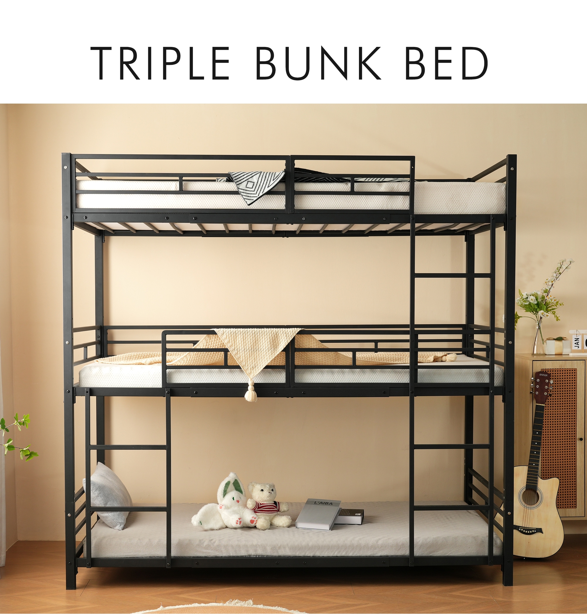 【国内発送&送·料·無·料】三段ベッド 子供 パイプ 三段ベッド 大人用 シングル ベッド パイプベッド 3段ベッド 分離可能 パイプベッド スチールベッド 二段ベッド 新作 コンパクト 省スペース