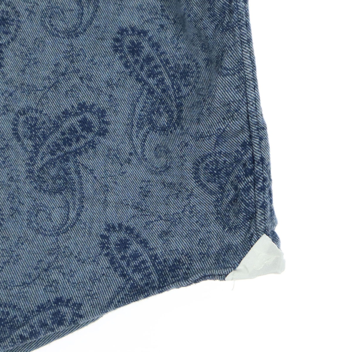 美品 イタリア製 総柄 長袖 コットンシャツ ブルー メンズ 古着 美品 イタリア製 総柄 長袖 コットンシャツ ブルー メンズ 古着