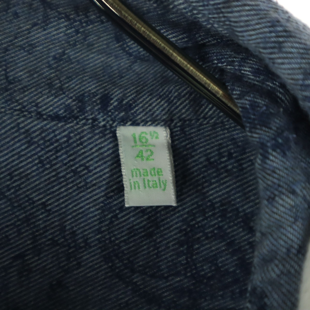 美品 イタリア製 総柄 長袖 コットンシャツ ブルー メンズ 古着 美品 イタリア製 総柄 長袖 コットンシャツ ブルー メンズ 古着