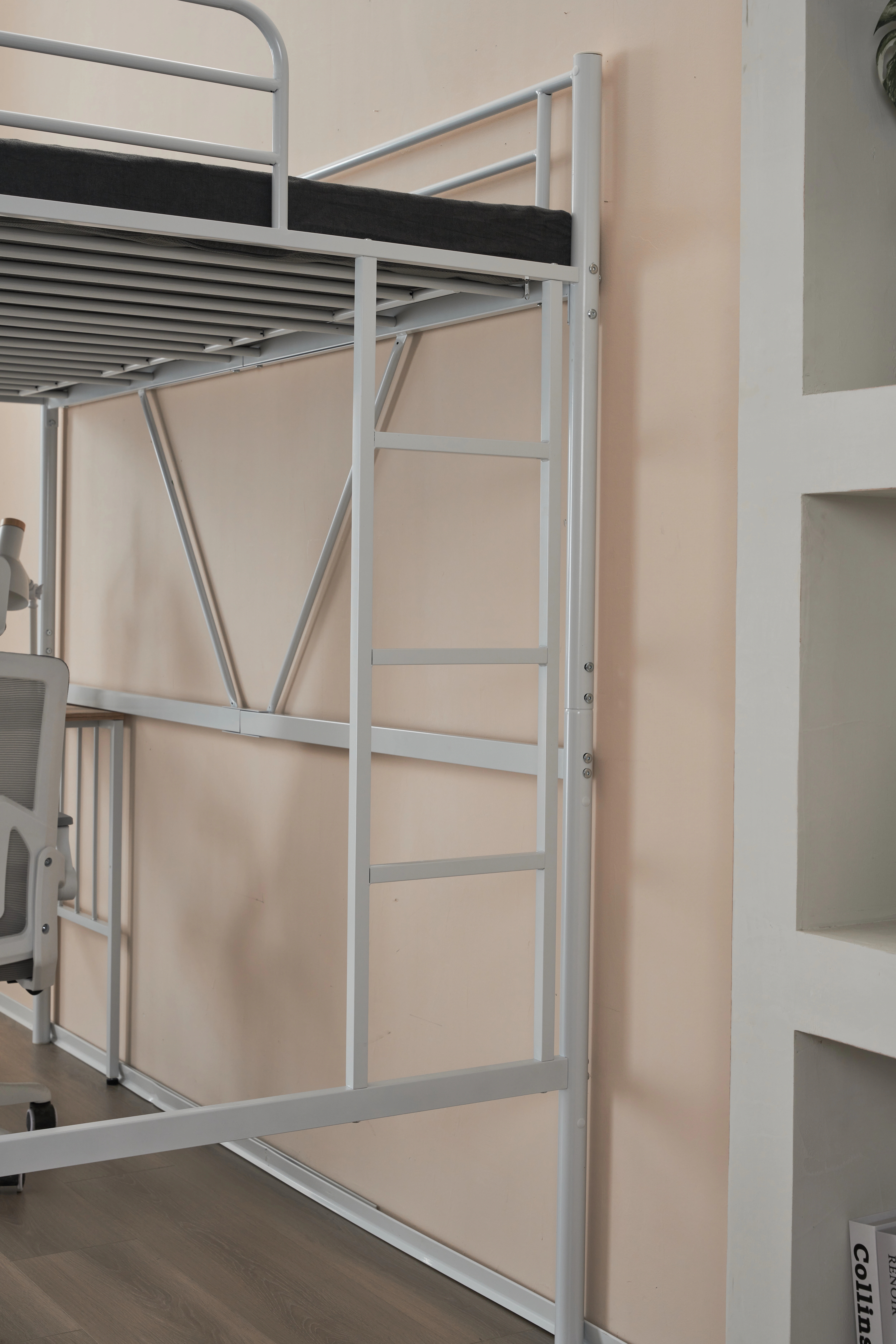 54【新品】 ロフトベッド パイプベッド シングル 木 収納 北欧風 子供部屋 スチール 耐震 ベッド SDG 54【新品】 ロフトベッド パイプベッド シングル 木 収納 北欧風 子供部屋 スチール 耐震 ベッド SDG