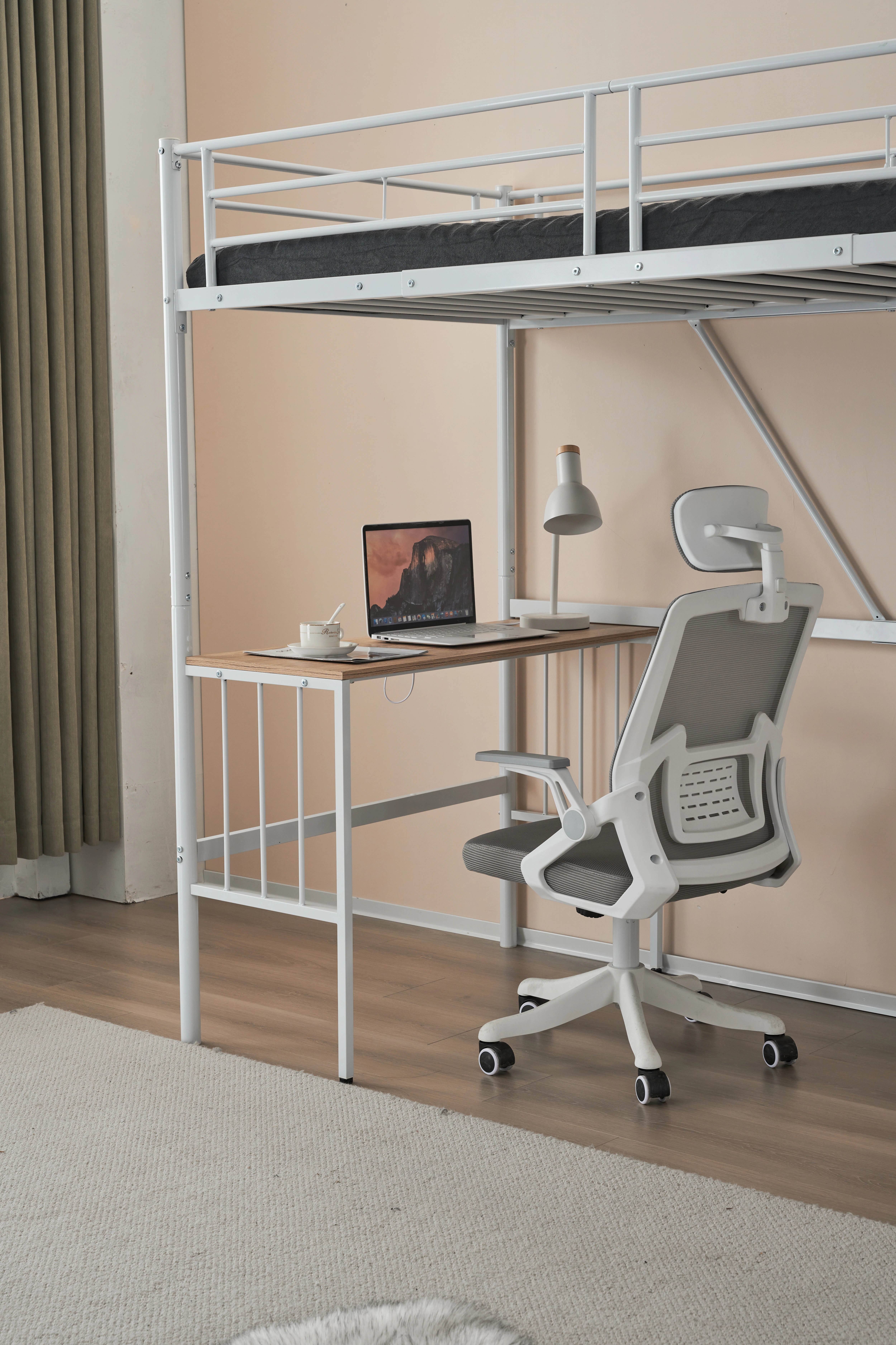 54【新品】 ロフトベッド パイプベッド シングル 木 収納 北欧風 子供部屋 スチール 耐震 ベッド SDG 54【新品】 ロフトベッド パイプベッド シングル 木 収納 北欧風 子供部屋 スチール 耐震 ベッド SDG