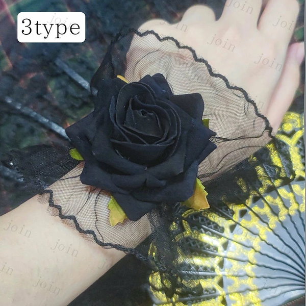 十字架 薔薇 バラ ワンピース ネイビー 紺 ゴスロリ ロリータ
