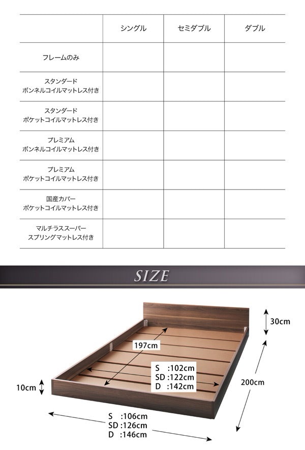 Qoo10] シンプルヘッドボード フロアベッド [l