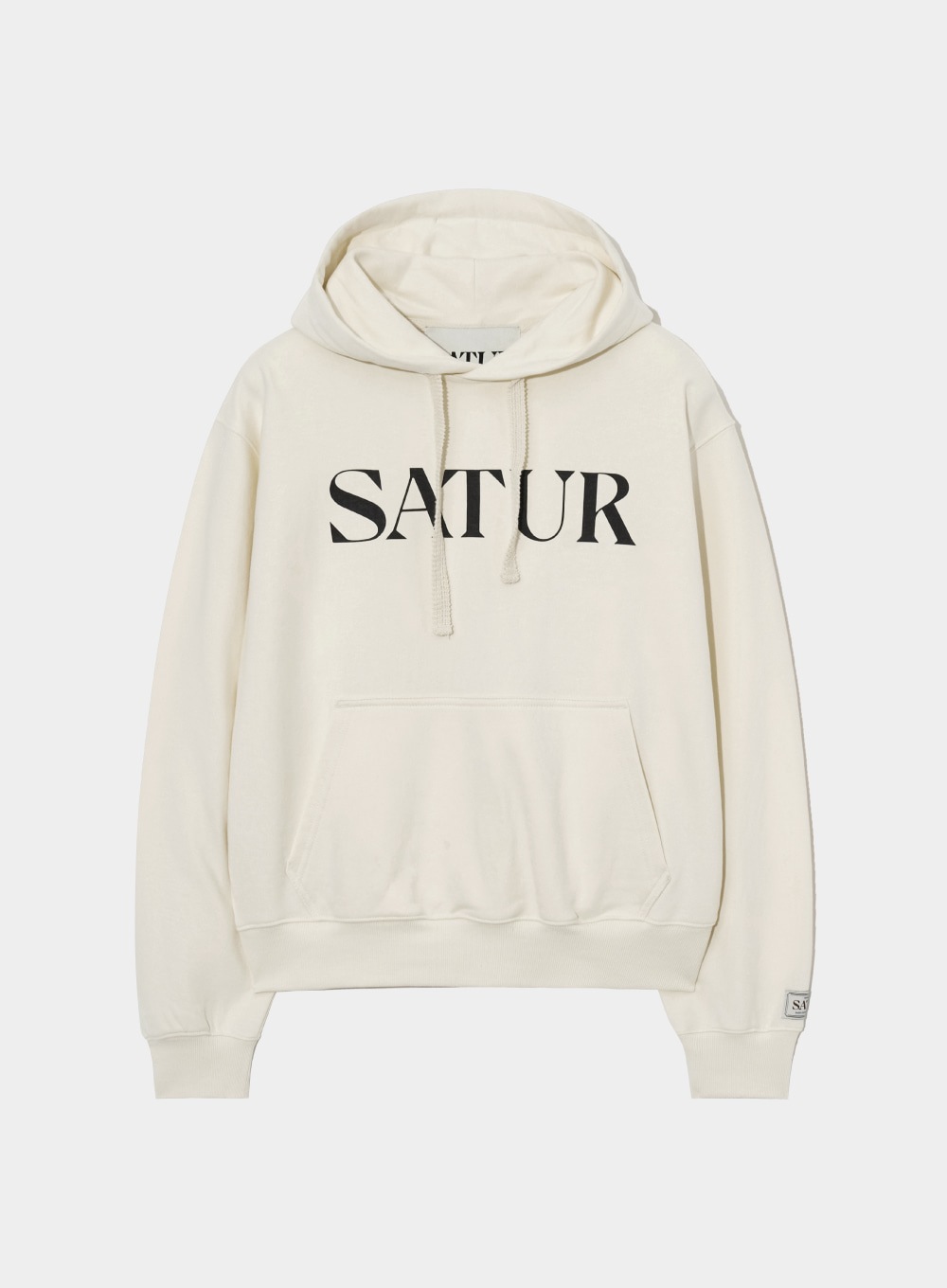 パーカー・フーディ SATUR Classic Letter Logo Hooded T-Shirt Resort Cream SATUR】 CLASSIC LETTER LOGO HOODIE : RESORT CREAM フード付き