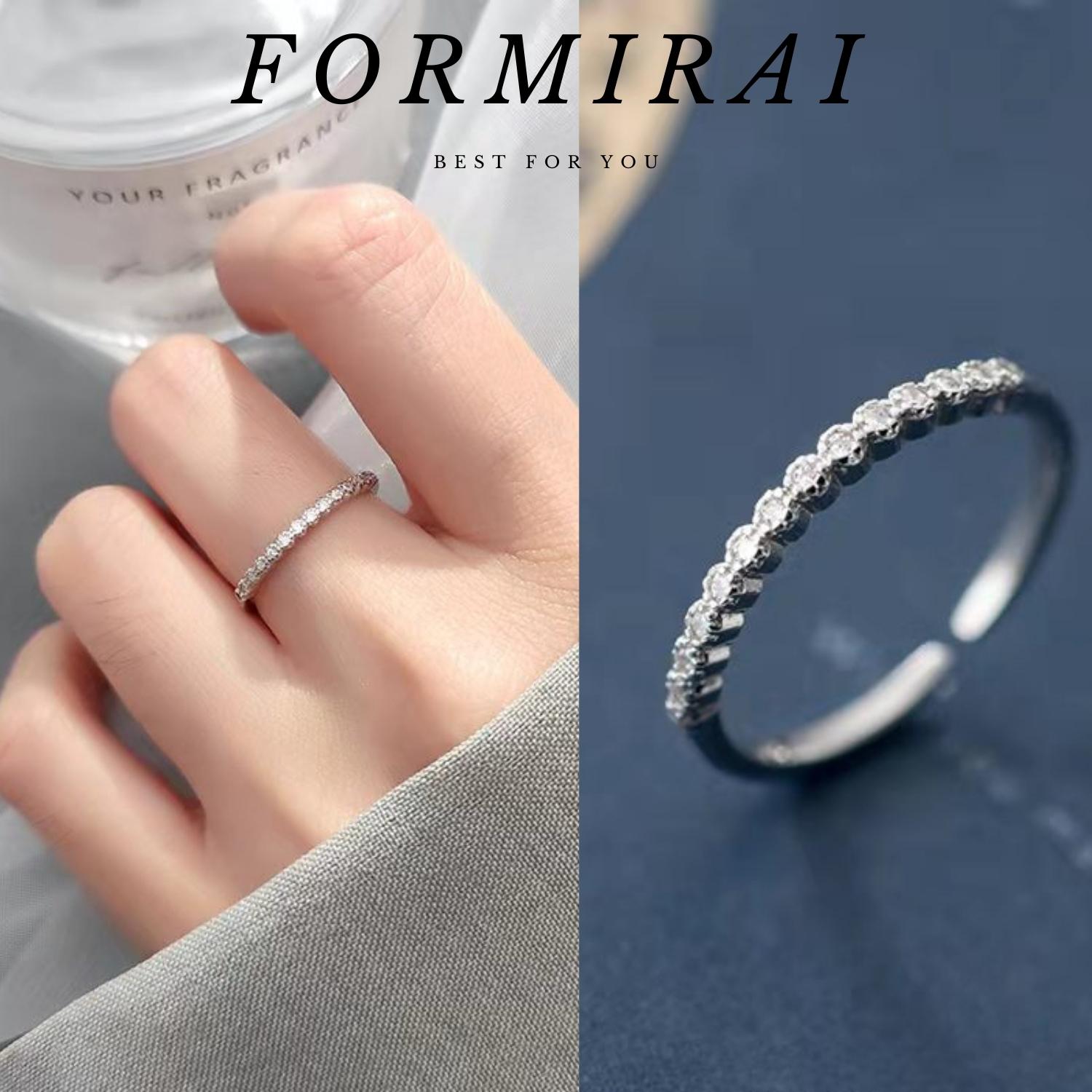 指輪 レディース リング フリーサイズ シルバー925 金属アレルギー対応 スワロフスキージルコニア シンプル ファッション 婚約指輪 結婚指輪 プレゼント