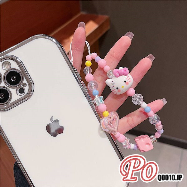 Qoo10] キティ スマホストラップ iPhone1