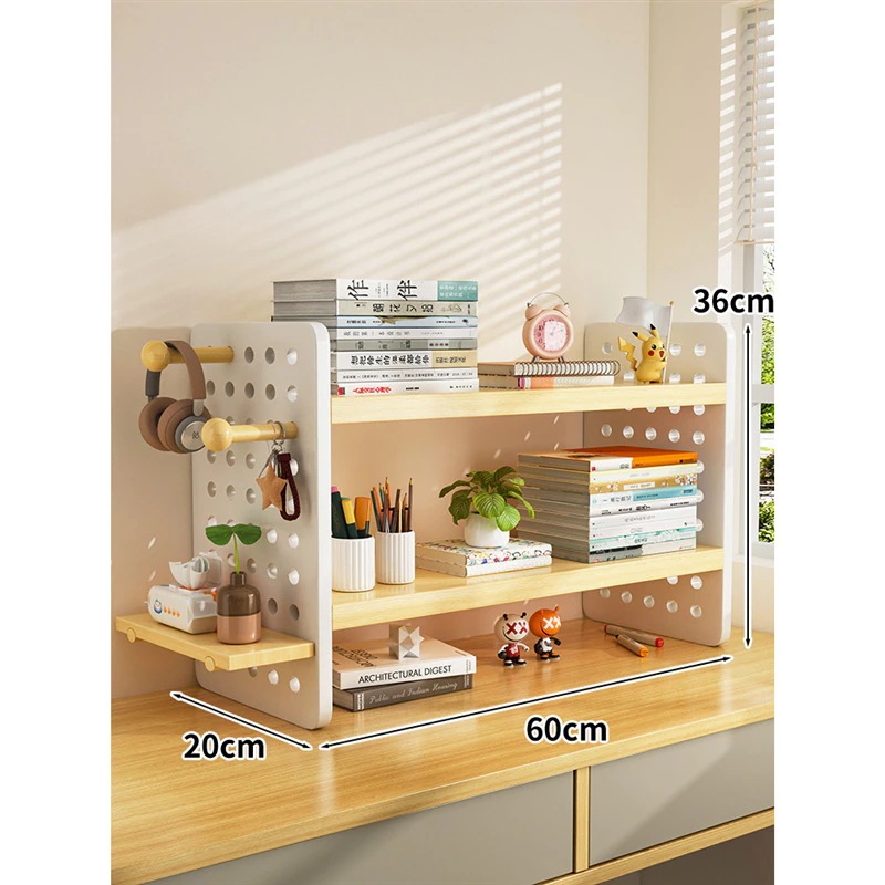 デスクトップシェルフデスクトップブックシェルフホームデスクストレージラックオフィスデスクワークステーション多層ディスプレイシェルフ