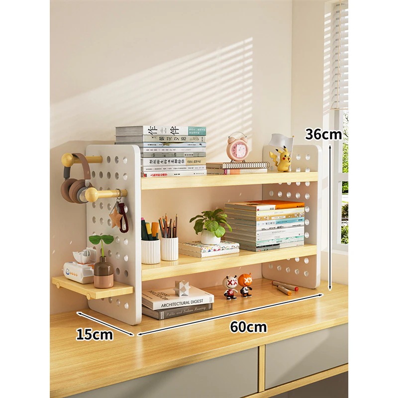 デスクトップシェルフデスクトップブックシェルフホームデスクストレージラックオフィスデスクワークステーション多層ディスプレイシェルフ