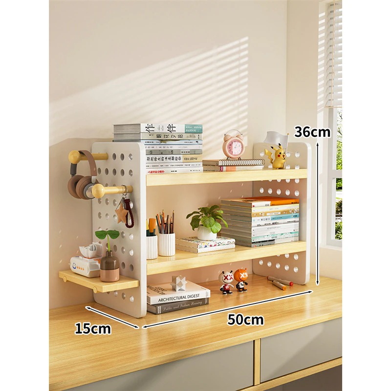 デスクトップシェルフデスクトップブックシェルフホームデスクストレージラックオフィスデスクワークステーション多層ディスプレイシェルフ