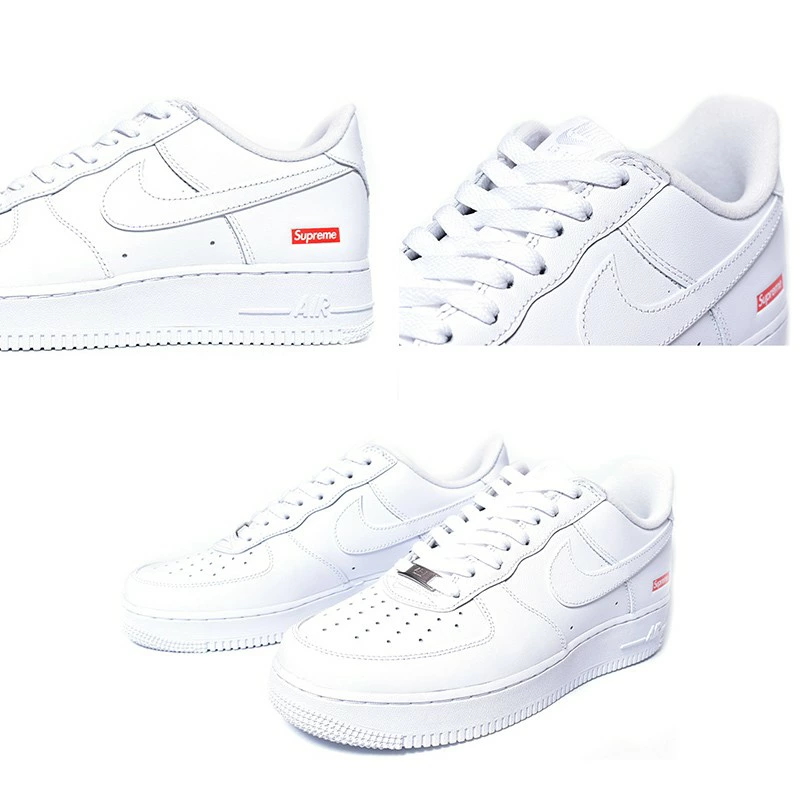 NIKE AIR FORCE 1 LOW / SUPREME WHITE RED ナイキ エアフォース 1 シュプリーム スニーカー ( 白 ホワイト AF1 ボックスロゴ コラボ メンズ CU9