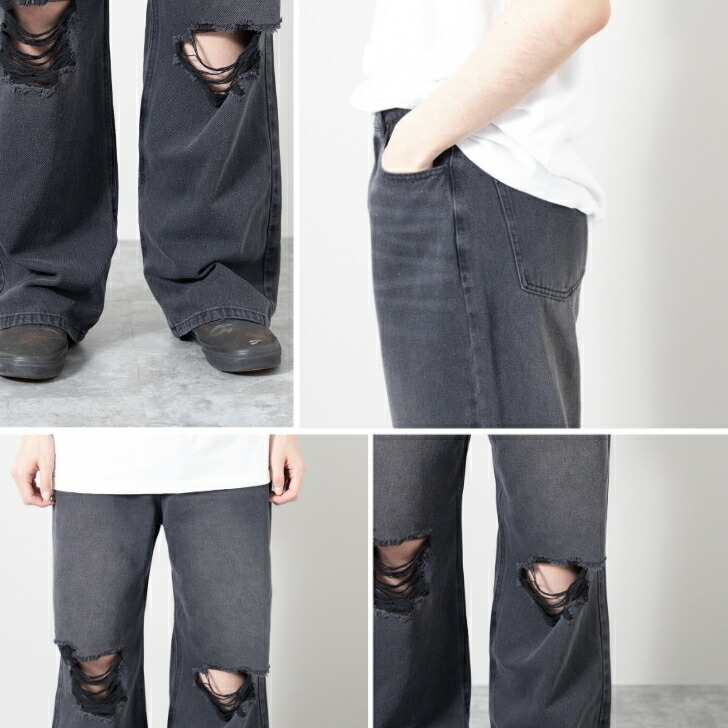 デニムパンツ ワイド ダメージ加工 ジーンズ デニム ワイドデニムパンツ ダメージデニムパンツ バギーデニムパンツ メンズ カジュアル ストリート お洒落 デニムパンツ ワイド ダメージ加工 ジーンズ デニム ワイドデニムパンツ ダメージデニムパンツ バギーデニムパンツ メンズ カジュアル ストリート お洒落
