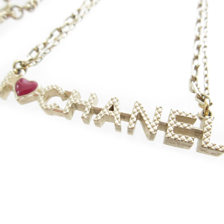 シャネル CHANEL ネックレス メタル/エナメル ゴールド/パープル レディース s0366a