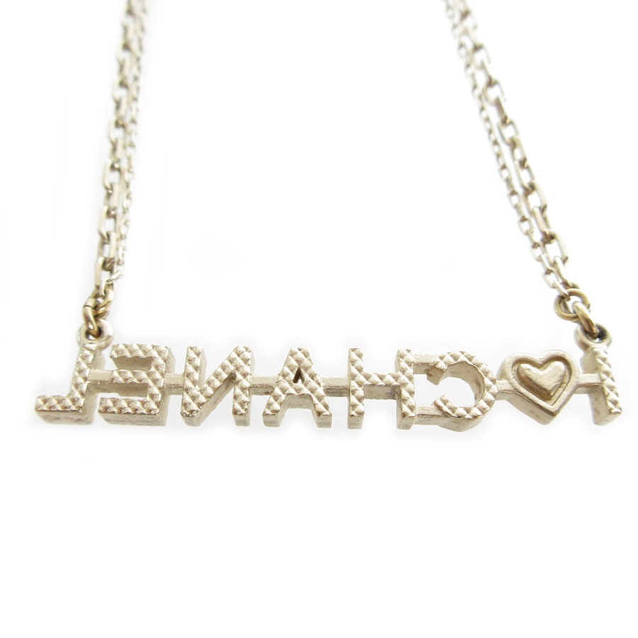 シャネル CHANEL ネックレス メタル/エナメル ゴールド/パープル レディース s0366a