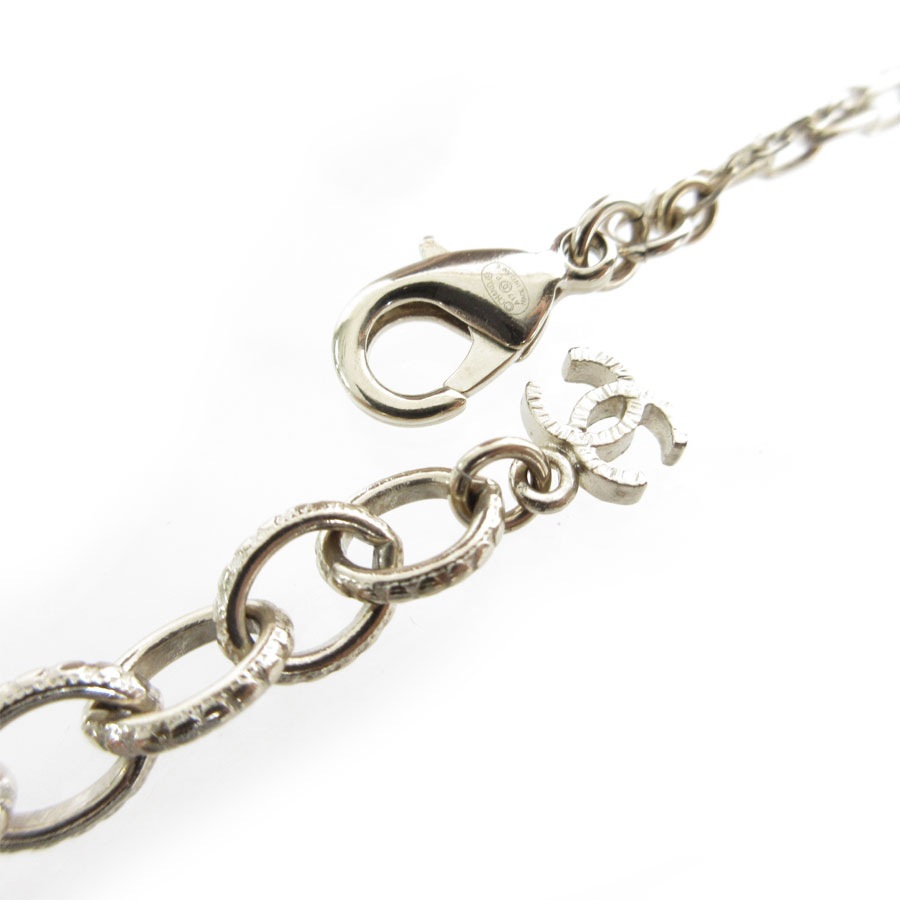 シャネル CHANEL ネックレス メタル/エナメル ゴールド/パープル レディース s0366a