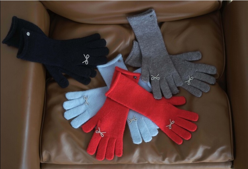 【YEGG】 Ribbon Gloves リボングローブ リボン ニット手袋 グローブ 韓国 手袋 韓国 ニットグローブ リボンニットグローブ_2
