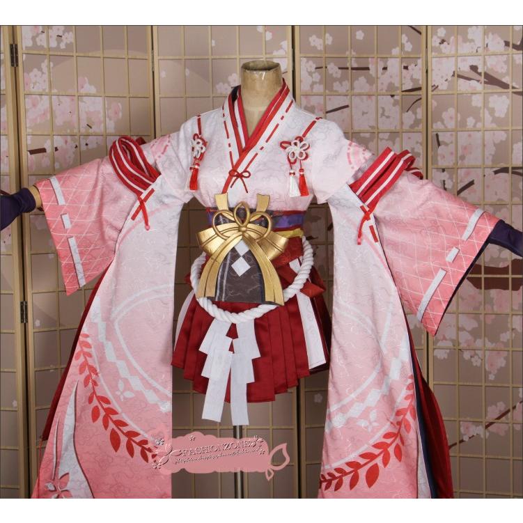 陰陽師風 決戦平安京妖刀姫 禦神の刃 着物 舞台衣装コスプレ衣装ウィッグ靴cosplay コスチューム セットアップ レディース 大人 仮装 変装_8