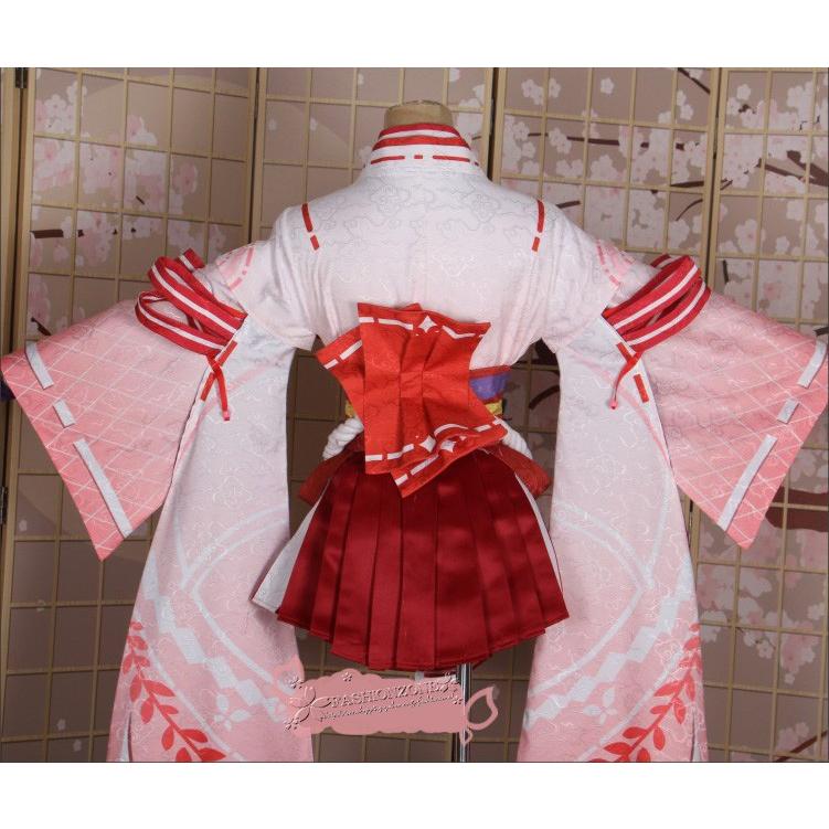 陰陽師風 決戦平安京妖刀姫 禦神の刃 着物 舞台衣装コスプレ衣装ウィッグ靴cosplay コスチューム セットアップ レディース 大人 仮装 変装_9
