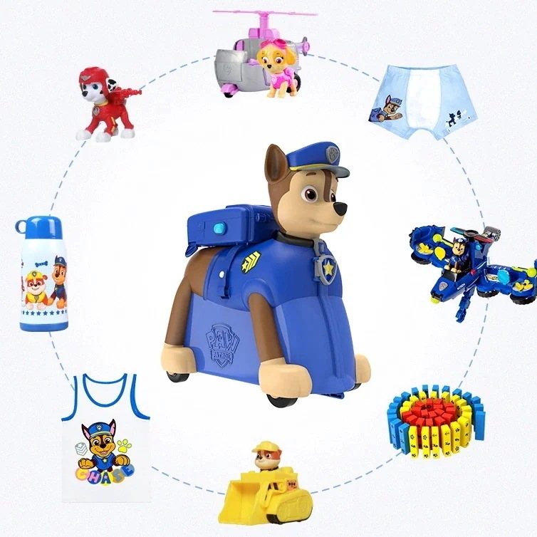 shanghaihengq[人気/新品]パウパトロール子供のスーツケースは乗馬可能なスーツケースに乗ることができます赤ちゃんのスーツケースは子供のスーツケースです只今底値