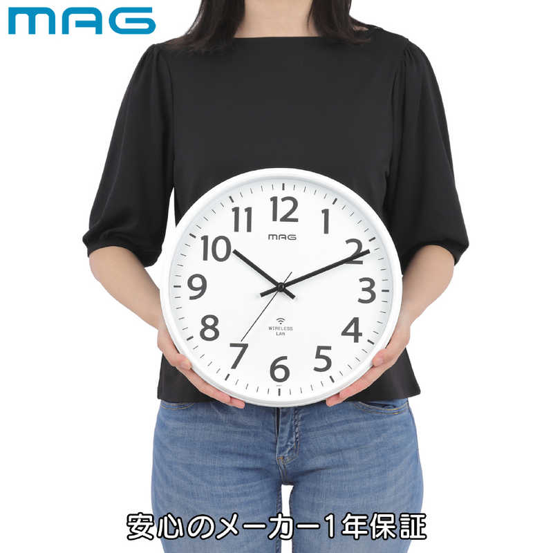MAG　無線LANでネット接続し時刻を同期できる掛け時計 シグナルキーパー　W-811 WH-Z
