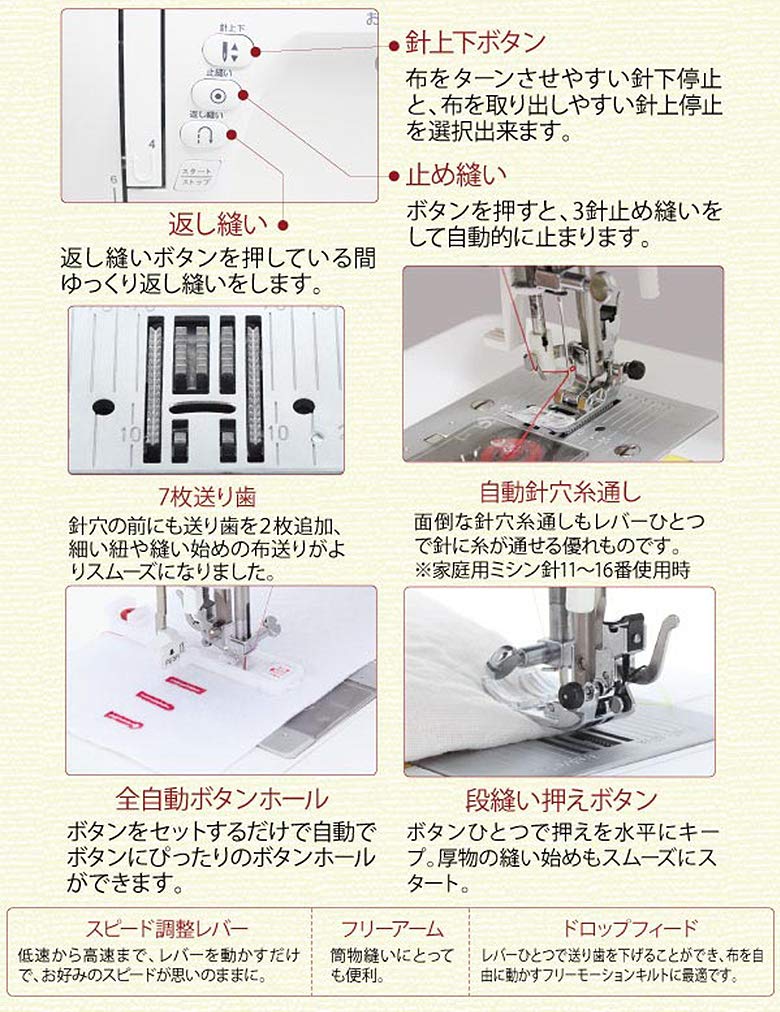 シンガー(SINGER) コンピュータミシン 文字縫い機能付(ひらがな・数字・アルファベット・ シンガー コンピューターミシン 文字縫い機能搭載(ひらがな・数字