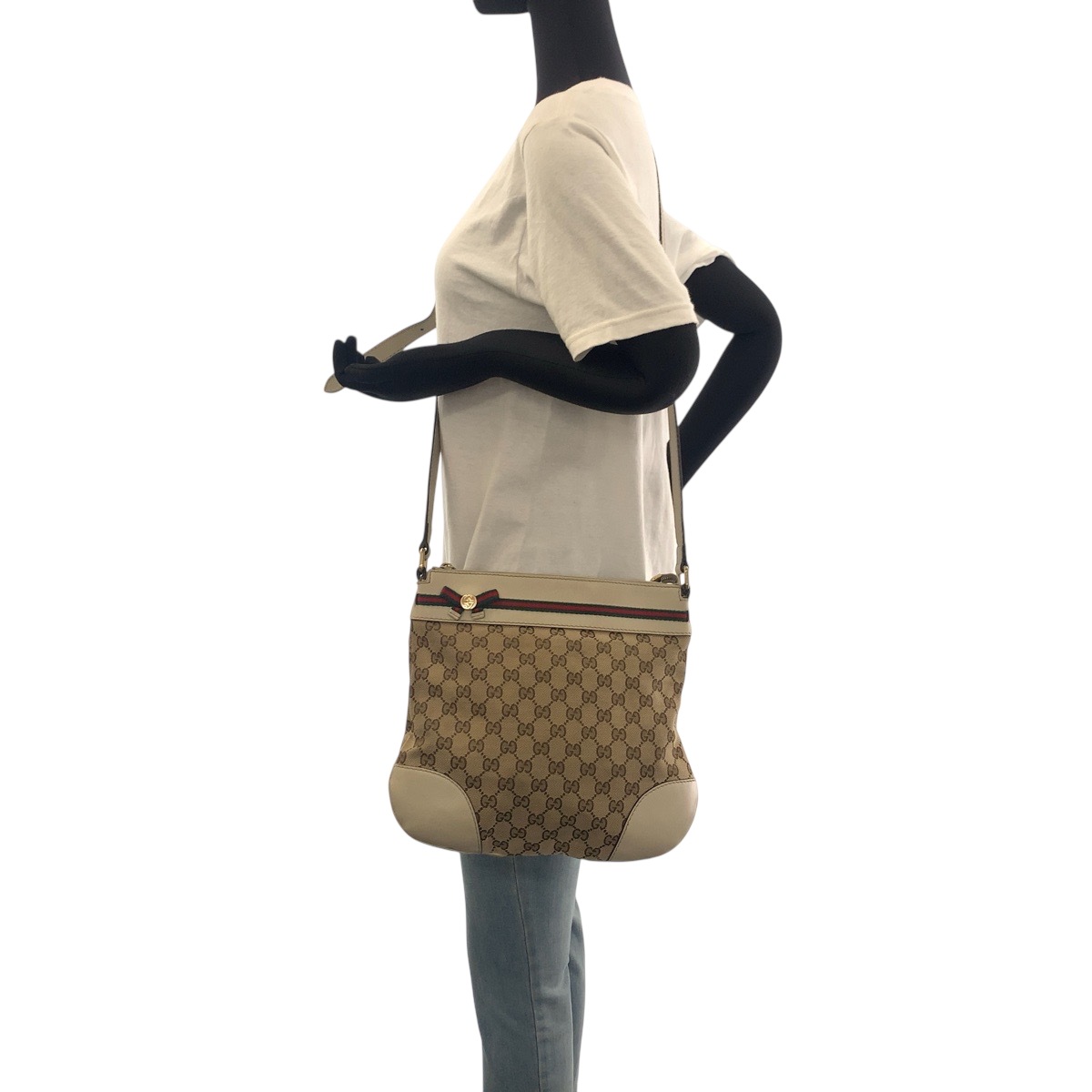 シェリーライン メイフェア ベージュ アイボリー ゴールド金具 GGキャンバス 257065 ショルダーバッグ ポシェット レディース 504060 シェリーライン メイフェア ベージュ アイボリー ゴールド金具 GGキャンバス 257065 ショルダーバッグ ポシェット レディース 504060