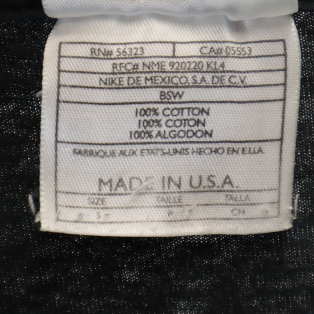 90s USA製 オールド 白タグ 半袖 Tシャツ S ブラック メンズ 古着