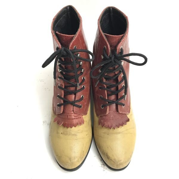 ARIAT/アリアット本革/キルトタン/ウエスタンブーツ【23.0-24.0程度/赤×ベージュ】レースアップ/Leather/Boots/shoesTWB91-33_6