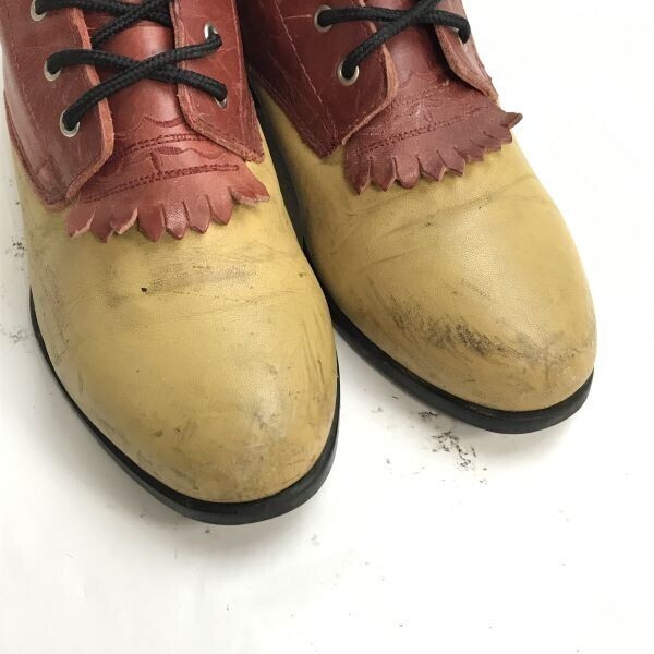 ARIAT/アリアット本革/キルトタン/ウエスタンブーツ【23.0-24.0程度/赤×ベージュ】レースアップ/Leather/Boots/shoesTWB91-33_7