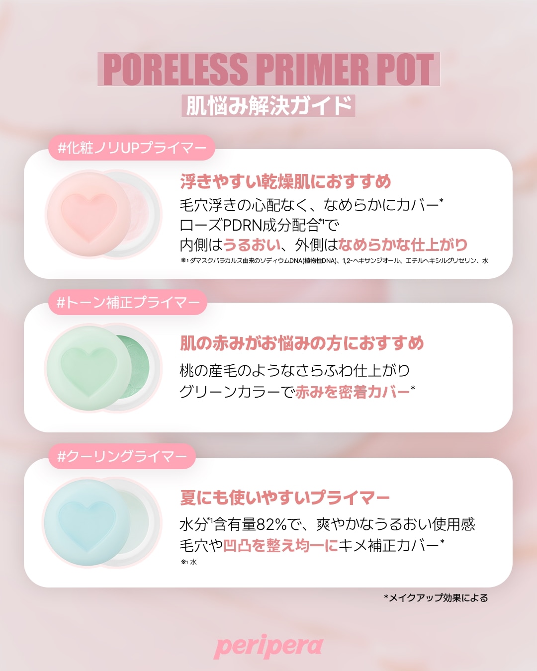 Qoo10] ペリペラ ポアレス プライマー ポット / キメ肌