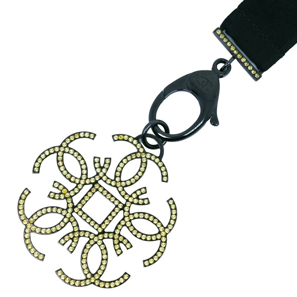 ストラップ ネックレス ラインストーン 黒 B17S 約54.5g レディース 中古品 ストラップ ネックレス ラインストーン 黒 B17S 約54.5g レディース 中古品