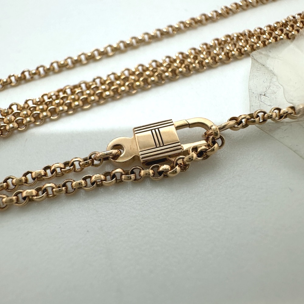 ネックレス H223205B 0040 エルメス・クルー・ドゥ・H PM 1チェーン ダイヤ PG K18PG ゴールド