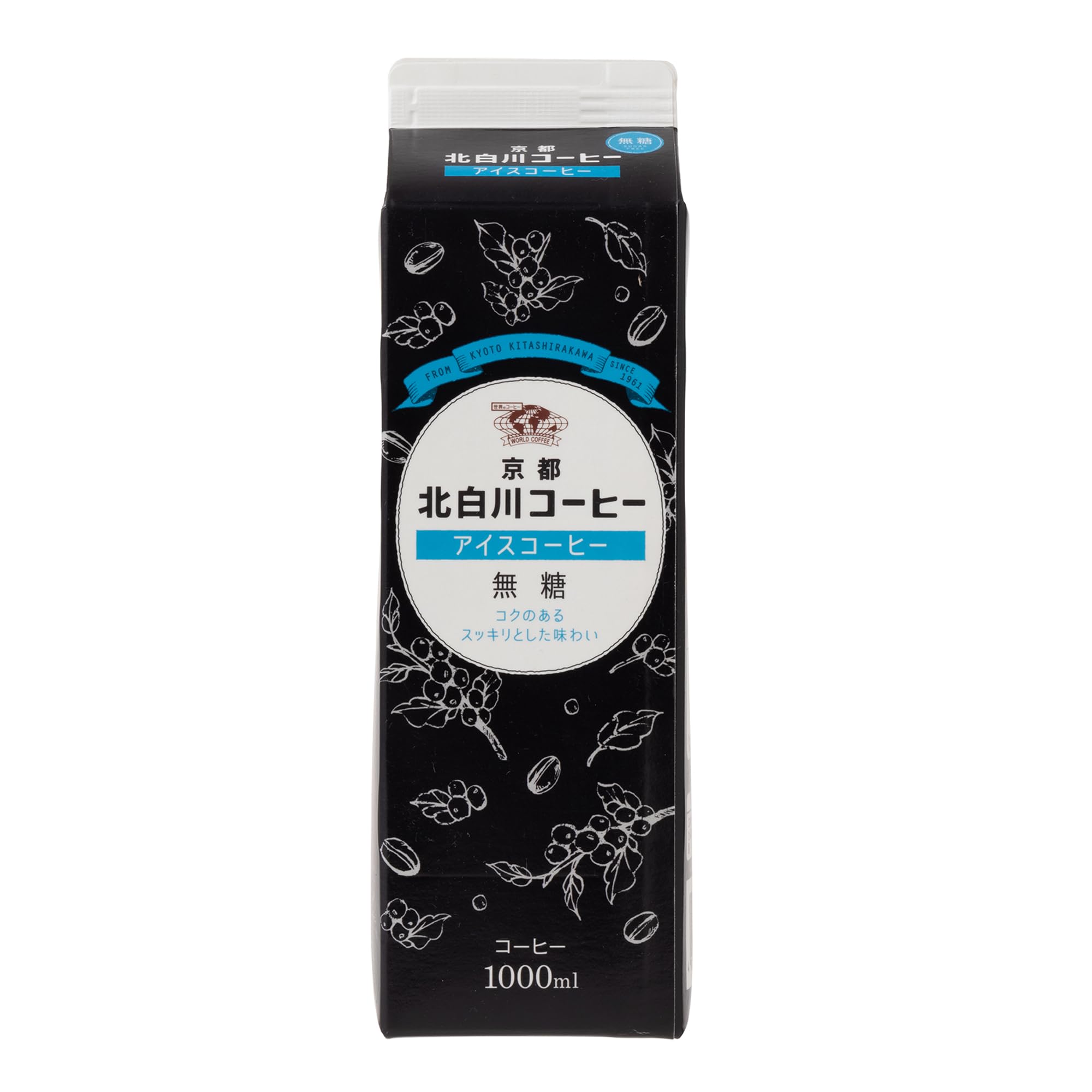 WORLD COFFEE 京都 北白川コーヒー アイスコーヒー 無糖 1000ml×12本入 WORLD COFFEE 京都 北白川コーヒー アイスコーヒー 無糖 1000ml×12本入