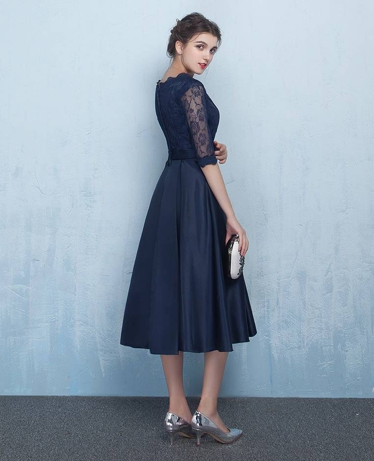 パーティードレス 結婚式 二次会 ワンピース 結婚式 お呼ばれドレス ドレス 結婚式 お呼ばれ 結婚式 パーティードレス 袖あり 大きいサイズ 黒 レース ワンピース レース 結婚式 ドレス お呼ばれ｜詳細画像