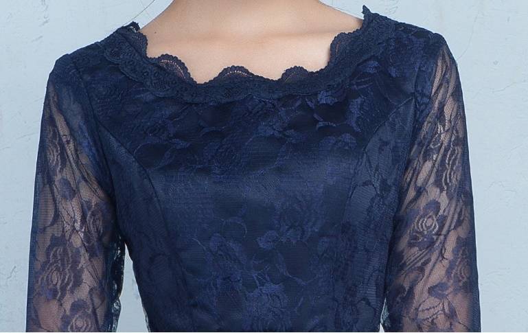 パーティードレス 結婚式 二次会 ワンピース 結婚式 お呼ばれドレス ドレス 結婚式 お呼ばれ 結婚式 パーティードレス 袖あり 大きいサイズ 黒 レース ワンピース レース 結婚式 ドレス お呼ばれ｜詳細画像