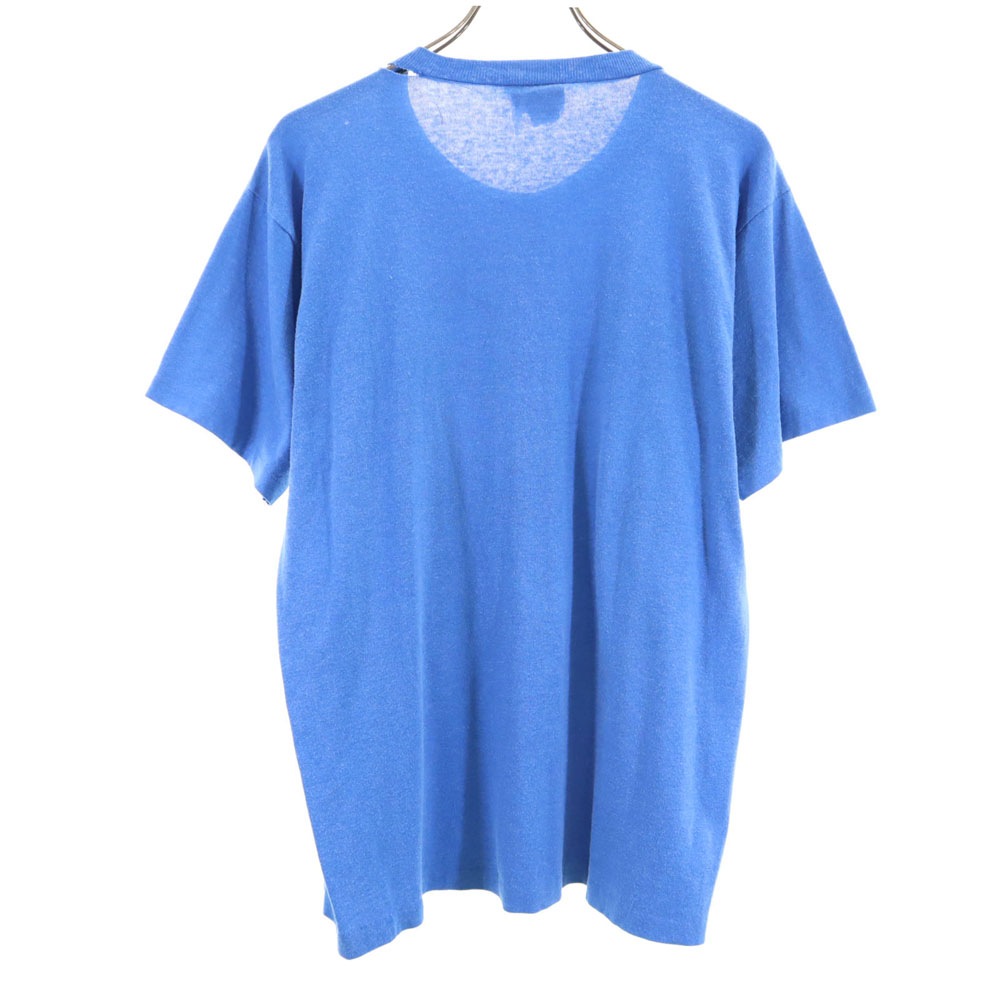 80s ヴィンテージ 半袖 シングルステッチ Tシャツ L ブルー メンズ 80s ヴィンテージ 半袖 シングルステッチ Tシャツ L ブルー メンズ