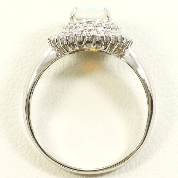 PT900 プラチナ リング 12.5号 オパール 0.61 ダイヤ 0.30 中古 PT900 プラチナ リング 12.5号 オパール 0.61 ダイヤ 0.30 中古