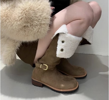レディース ブーツ ロングブーツ 太ヒール ローヒール もこもこ ボア 美脚 脚長 かわいい 大人可愛い きれいめ シンプル カジュアル 上品 おしゃれ ラブリー キュート ガーリー ラフ クール