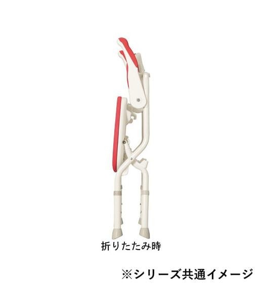 安寿 折りたたみシャワーベンチ FSフィット 536-056 レッド 337213 S0794_1