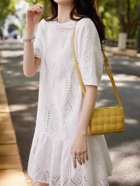レディース ワンピース プルオーバー ミニ ショート 半袖 ラウンドネック Aライン フェミニン レース 刺繍 シフォン かわいい 大人可愛い きれいめ シンプル カジュアル 上品 おしゃれ レトロ レディース ワンピース プルオーバー ミニ ショート 半袖 ラウンドネック Aライン フェミニン レース 刺繍 シフォン かわいい 大人可愛い きれいめ シンプル カジュアル 上品 おしゃれ レトロ